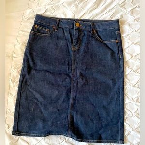 Zara denim midi pencil skirt sz 8. 22” length